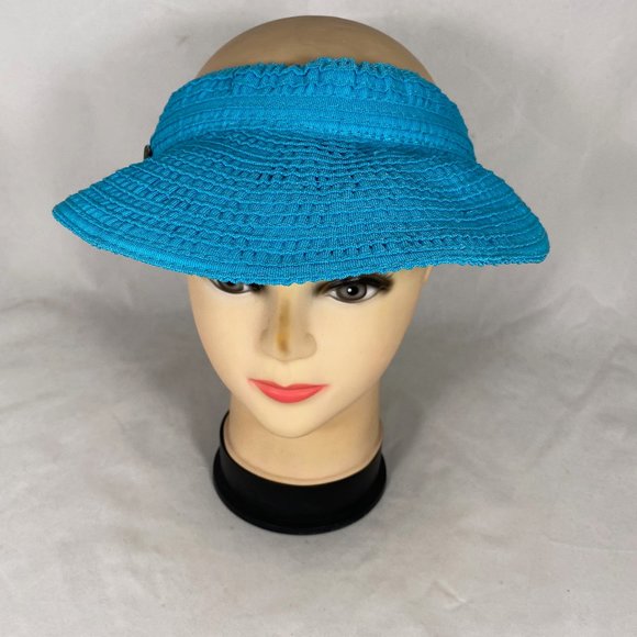 Cappelli Wide-Brim Blue Visor - Picture 1 of 9